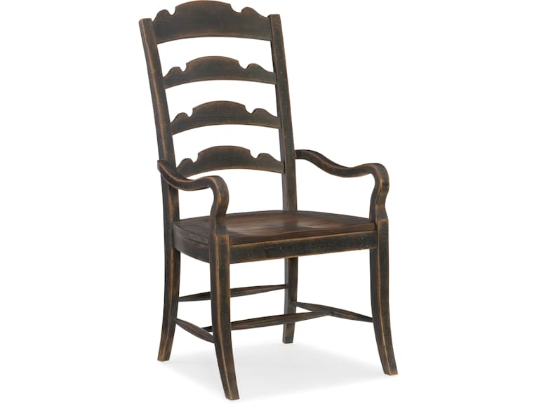 Hooker Furniture Casual Dining Hill Country Twin Sisters Ladderback Arm Chair - 2 per carton/price ea