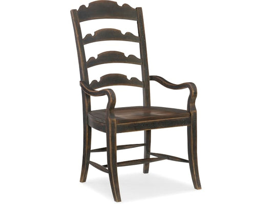 Hooker Furniture Casual Dining Hill Country Twin Sisters Ladderback Arm Chair - 2 per carton/price ea