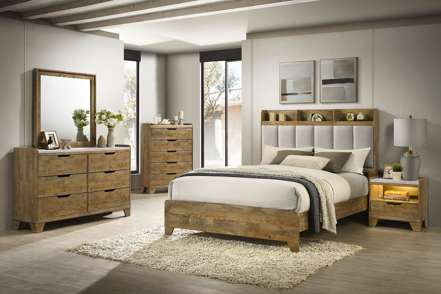 Henderson 6-drawer Bedroom Dresser Cabinet Medium Oak