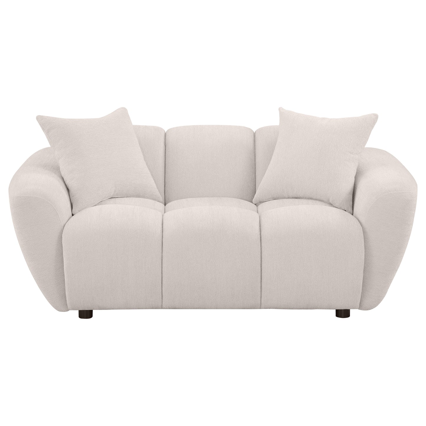 Destino Chenille Upholstered Splayed Arm Loveseat Greige