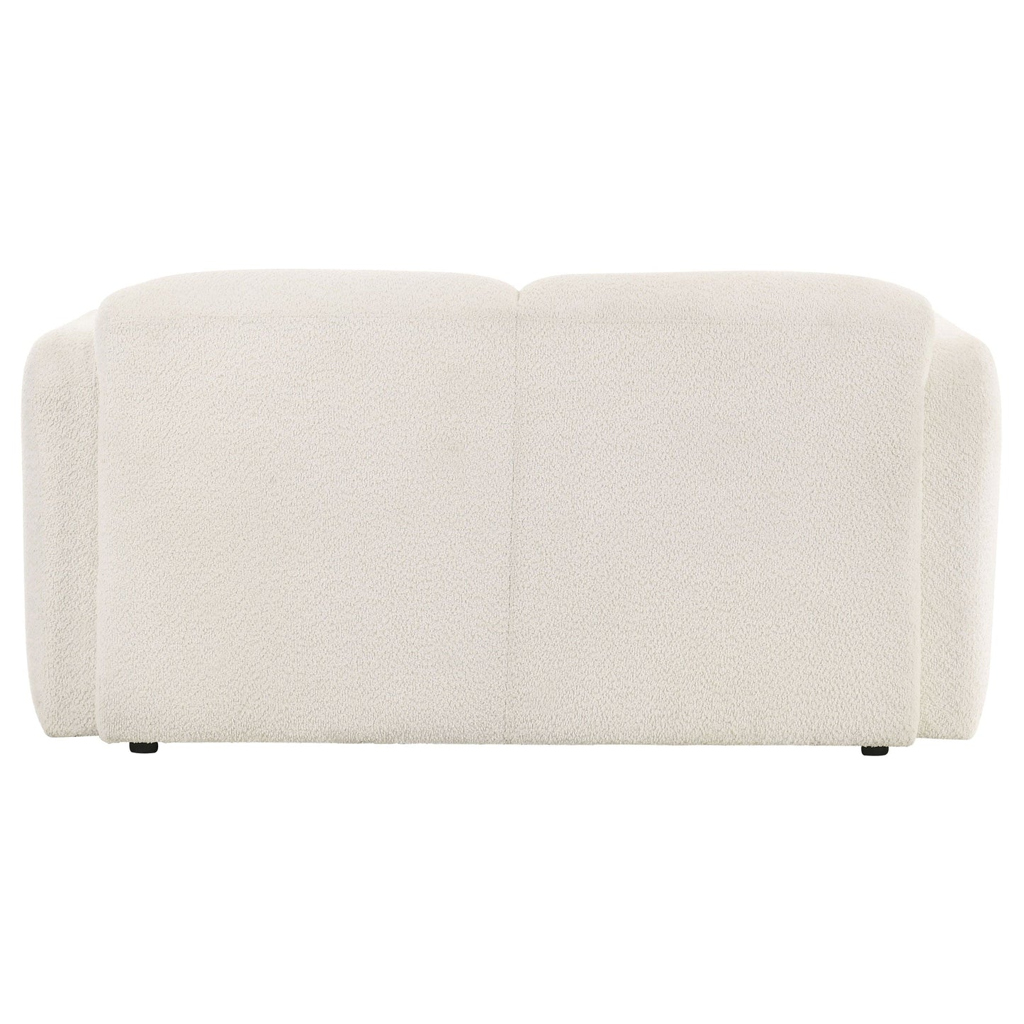 Dorset Fabric Upholstered Round Track Arm Loveseat White