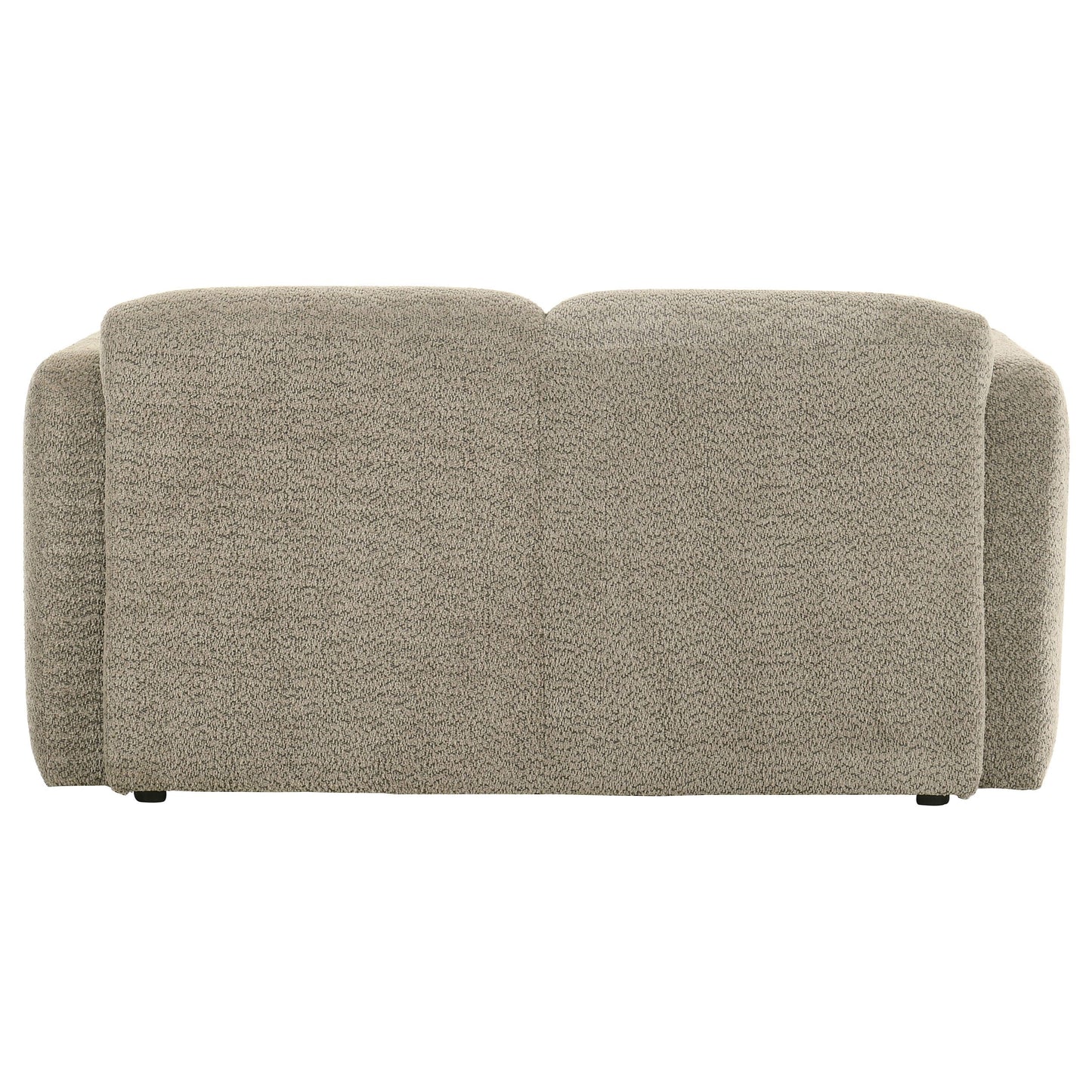 Dorset Fabric Upholstered Round Track Arm Loveseat Brown