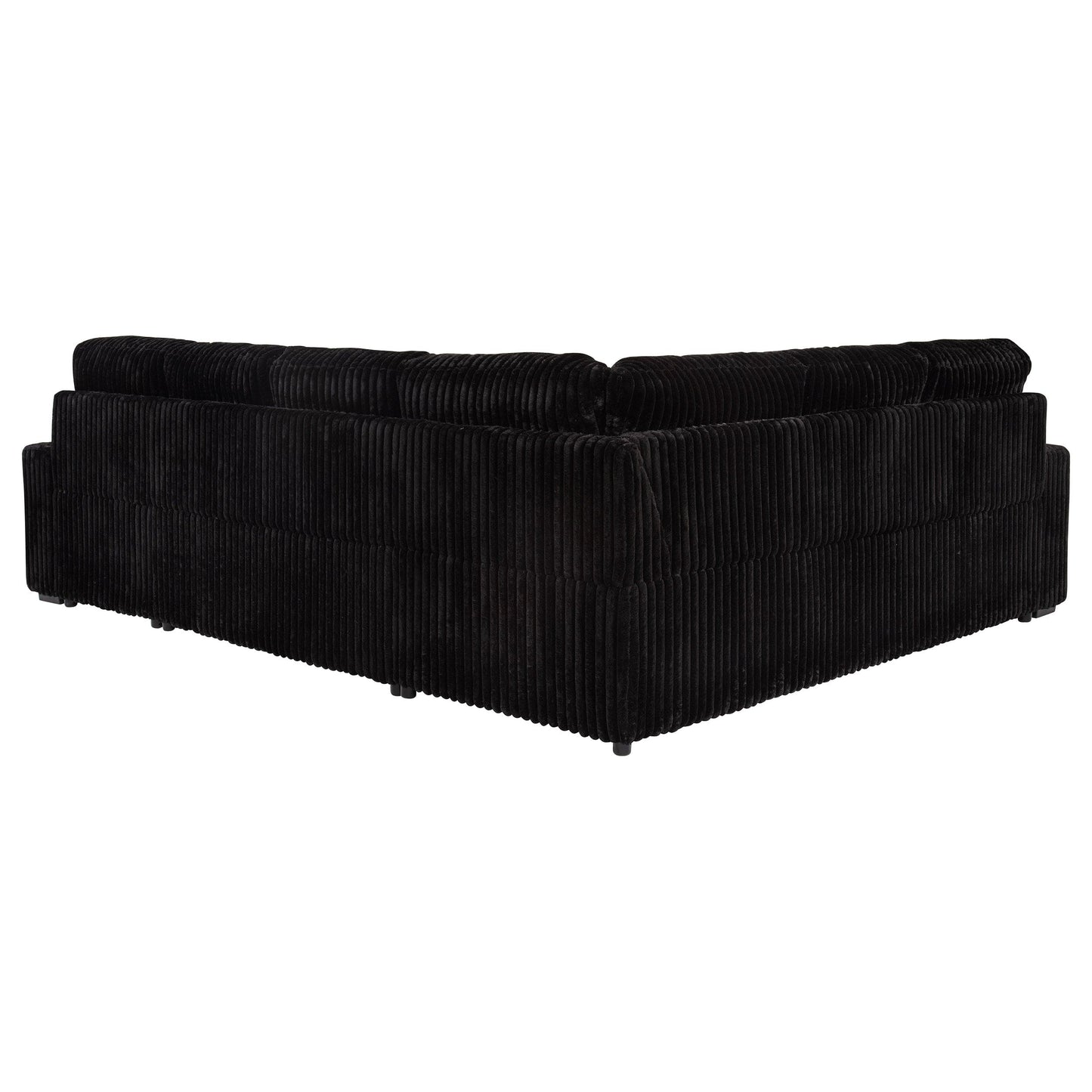 Devonshire Sleeper Sectional Sofa Storage Chaise Black