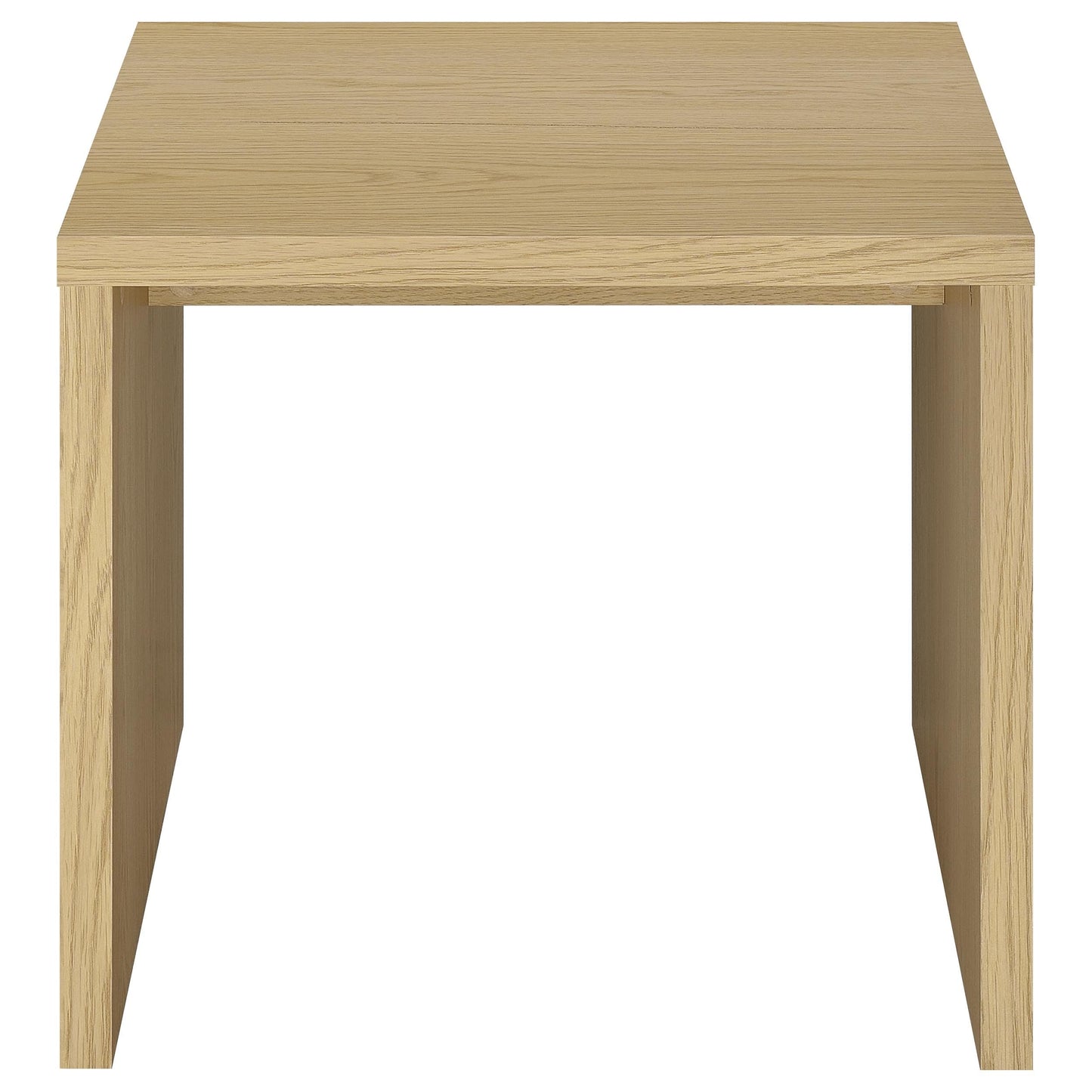 Canoga Engineered Wood Accent Side End Table Light Oak