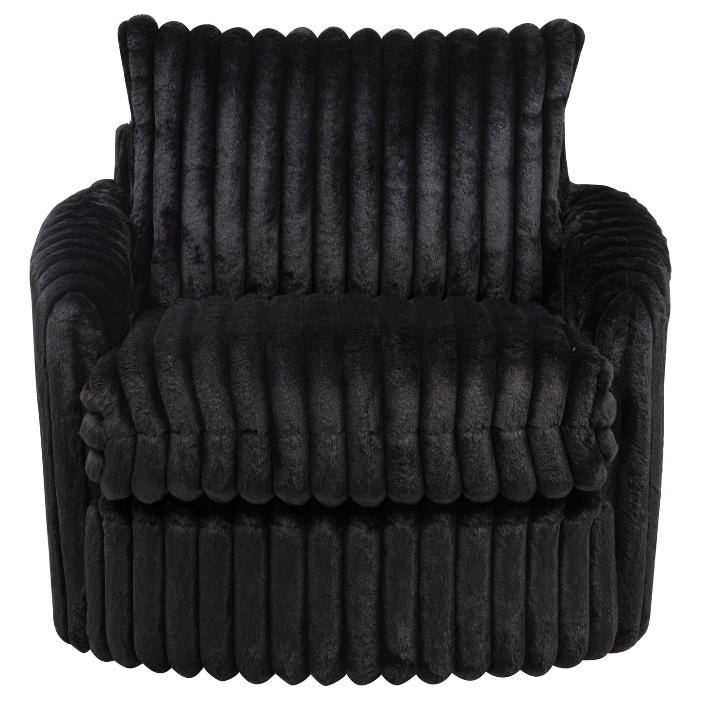 Sarco Corduroy Upholstered Swivel Accent Arm Chair Black
