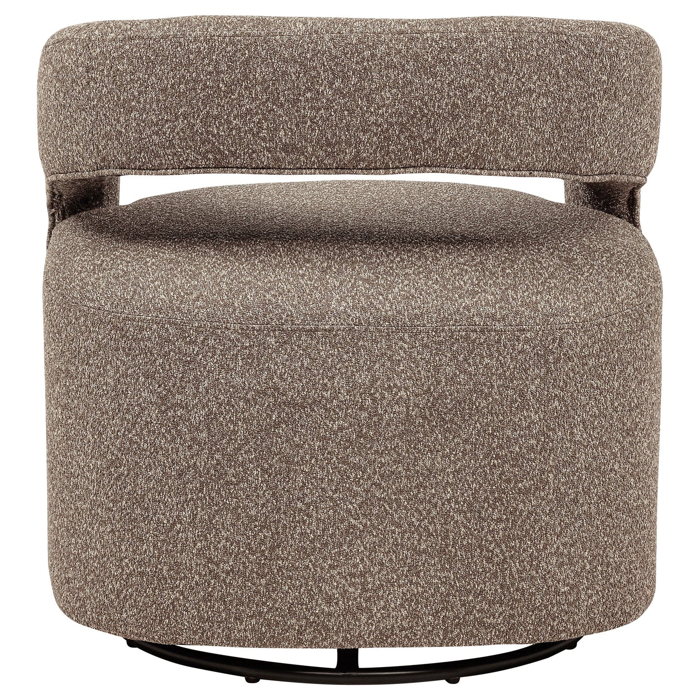 Westhill Boucle Upholstered Swivel Accent Chair Rocky Road