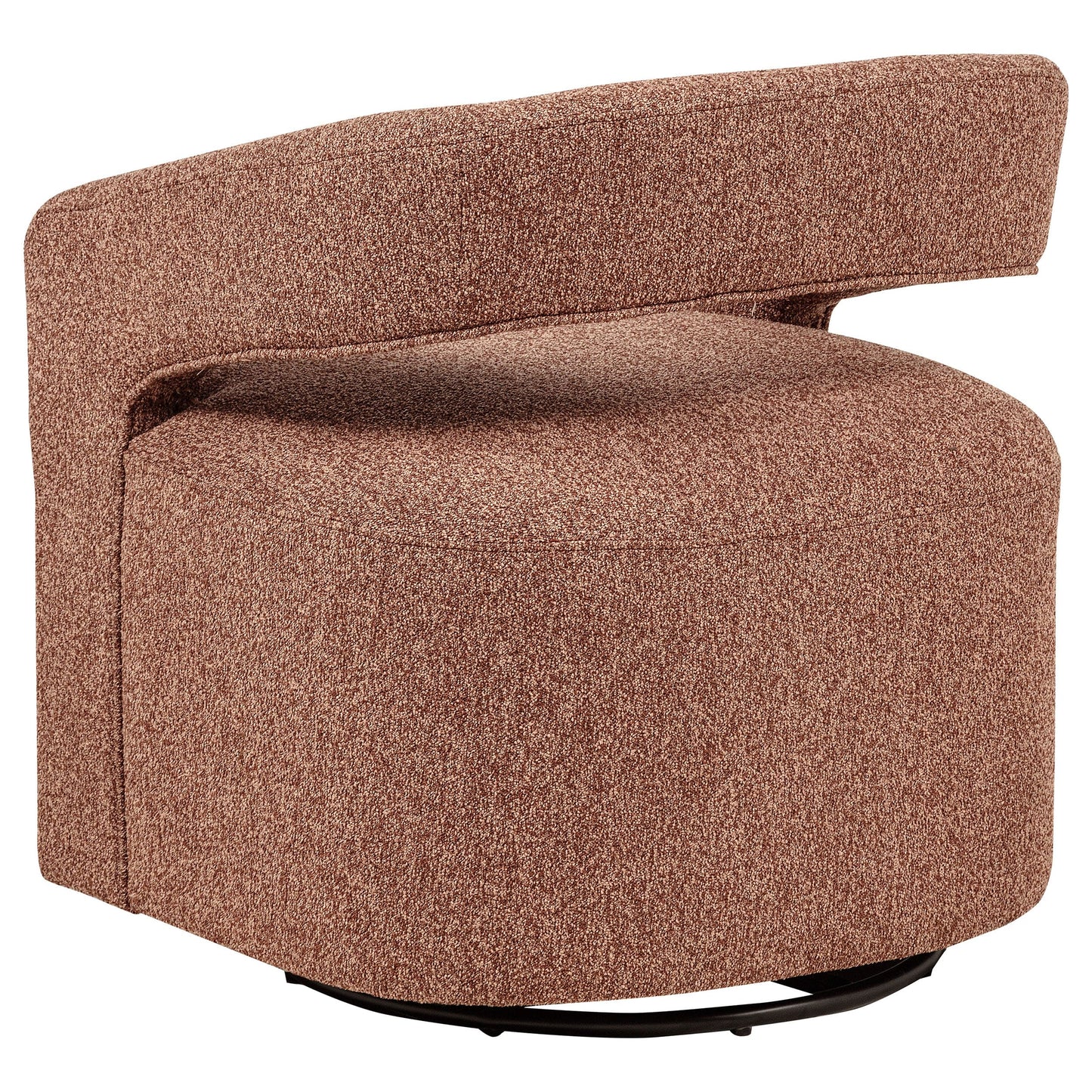 Westhill Boucle Upholstered Swivel Accent Chair Berry