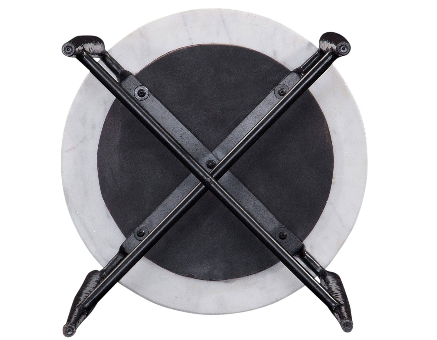Loxie Solid Marble Top 16″ Round End Table