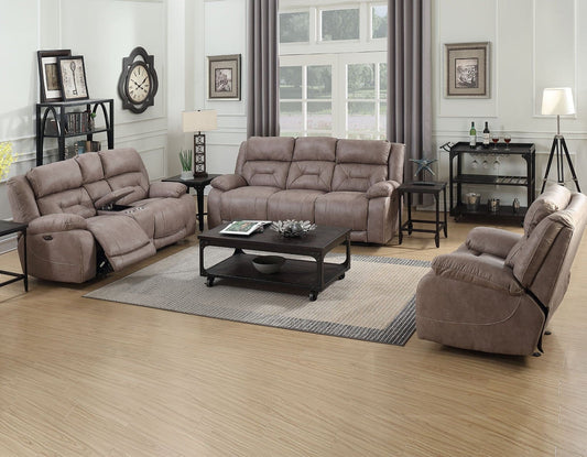 Aria Desert Sand 3 Piece Dual Power Motion Set(Sofa, Loveseat & Chair)