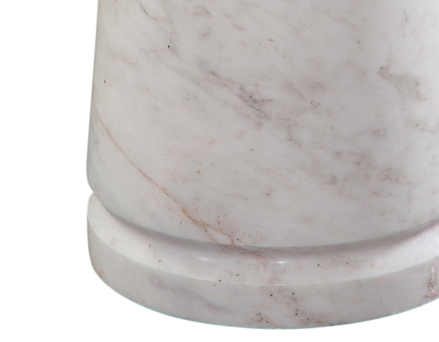 Joni 18″ Round Talita White Marble Accent End Table