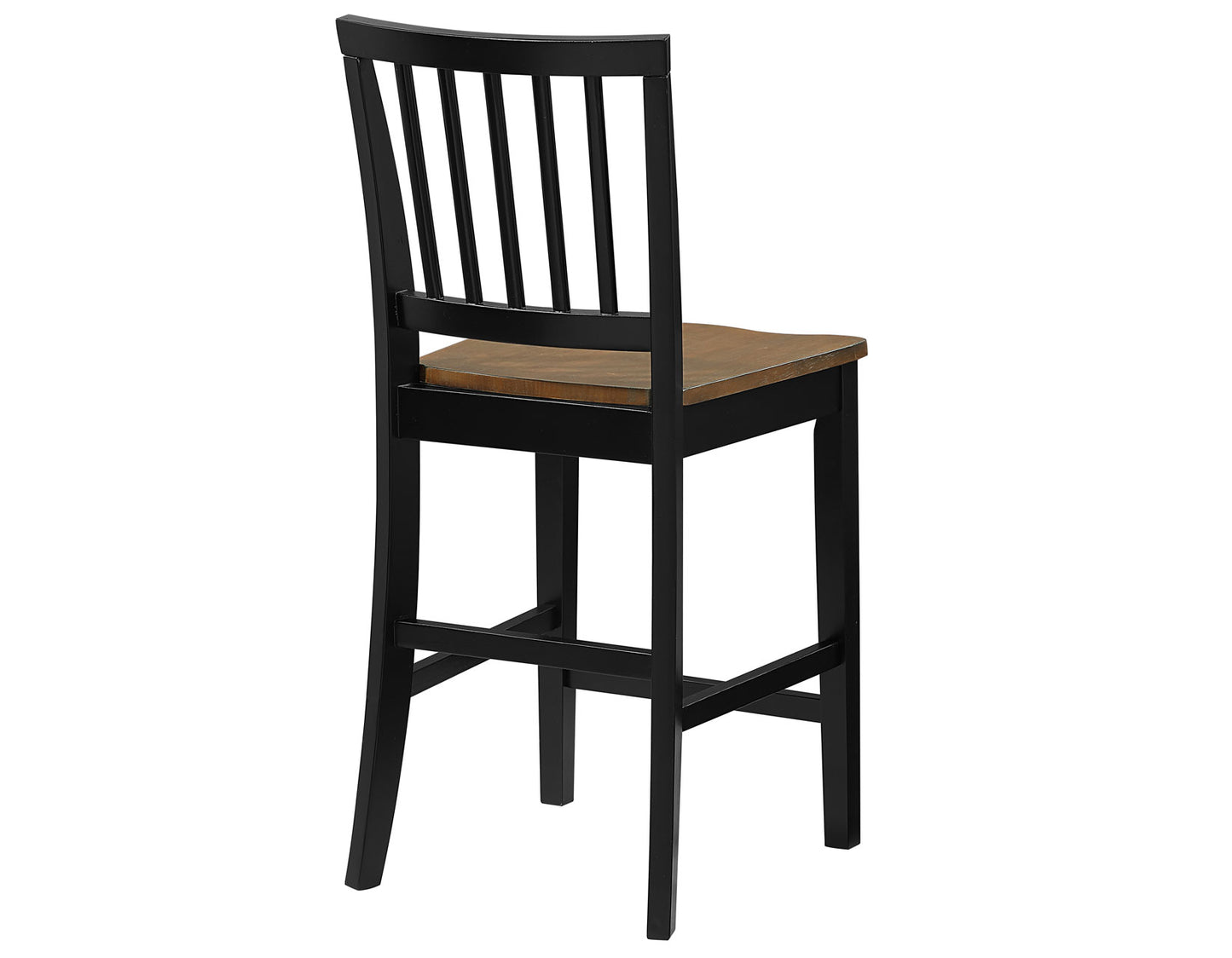 Joplin Solid Wood 24″ Farmhouse Counter Stool, Walnut and Ebony Finish (Copy)