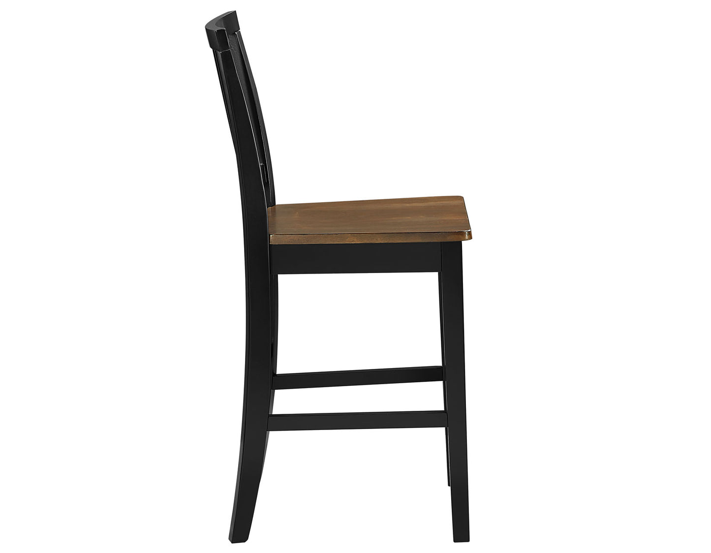 Joplin Solid Wood 24″ Farmhouse Counter Stool, Walnut and Ebony Finish (Copy)