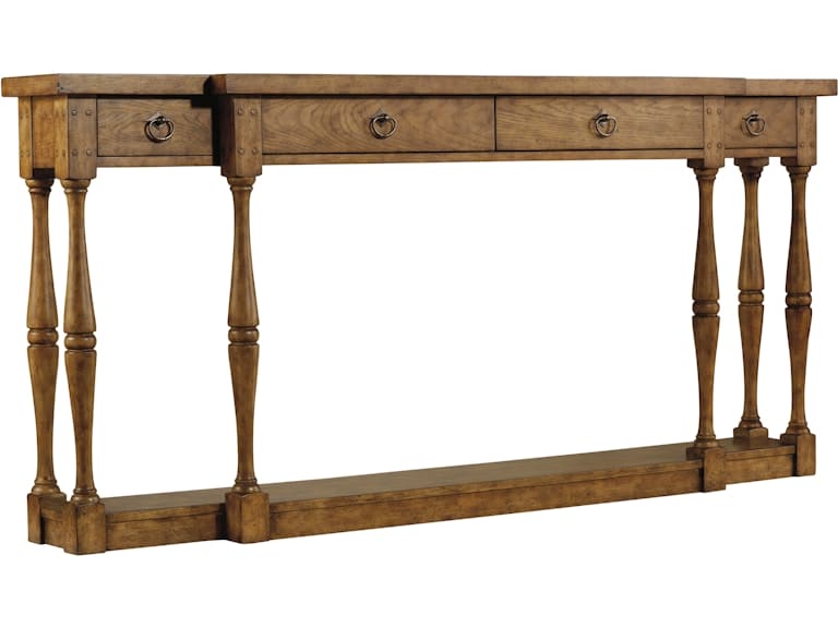 Hooker Furniture Living Room Sanctuary Four-Drawer Thin Console - Drift