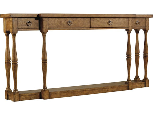 Hooker Furniture Living Room Sanctuary Four-Drawer Thin Console - Drift