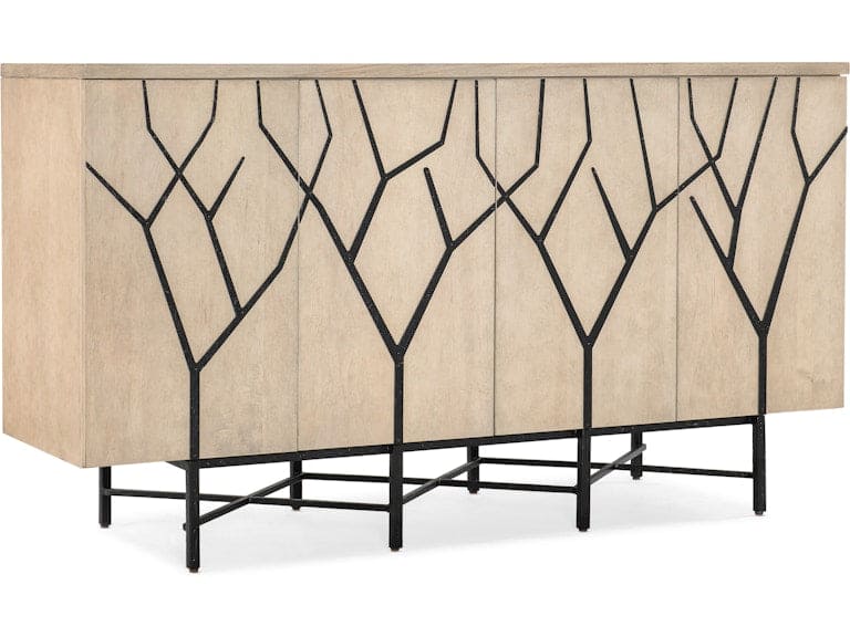 Hooker Furniture Home Entertainment Melange Branched Four Door Entertainment Credenza