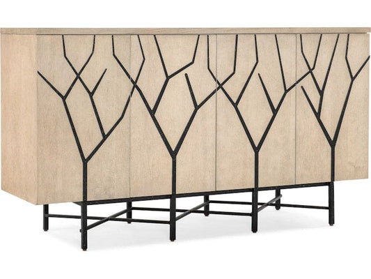 Hooker Furniture Home Entertainment Melange Branched Four Door Entertainment Credenza