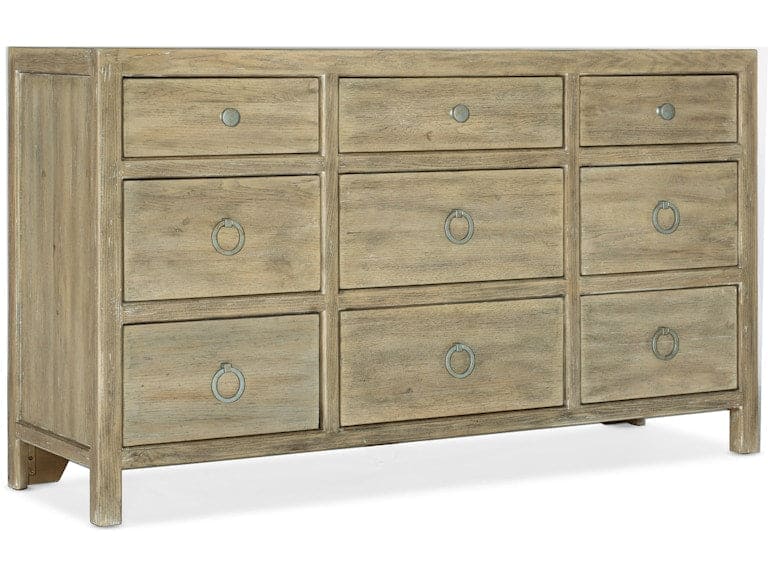 Hooker Furniture Bedroom Surfrider Nine-Drawer Dresser