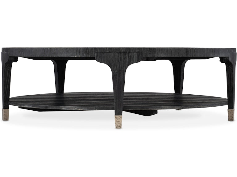 Hooker Furniture Living Room Chapman Shou Sugi Ban Round Cocktail Table