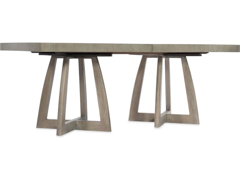 Hooker Furniture Casual Dining Affinity 78in Rectangle Pedestal Dining Table w/2-18in Leaves