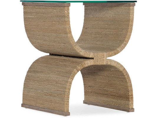 Hooker Furniture Living Room Melange Lenny Woven End Table