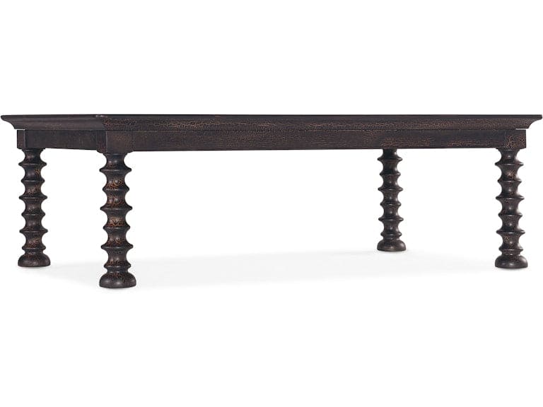 Hooker Furniture Living Room Big Sky Turned Leg Cocktail Table