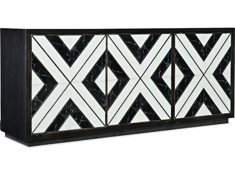 Hooker Furniture Home Entertainment Sanctuary Noir Et Blanc Entertainment Console