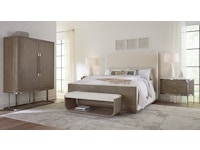 Hooker Furniture Bedroom Modern Mood Cal King Upholstered Panel Bed