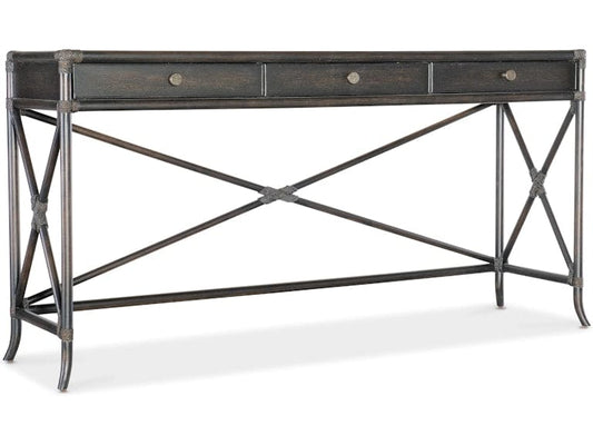 Hooker Furniture Living Room Retreat Pole Rattan Console