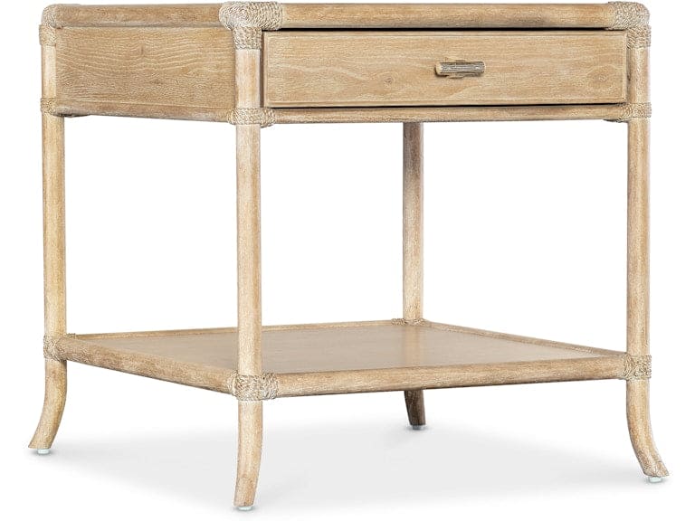 Hooker Furniture Living Room Retreat Pole Rattan End Table