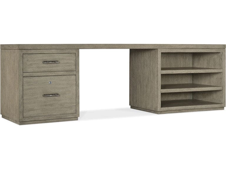 Hooker Furniture Home Office Linville Falls Desk - 96in Top-Small File and Open