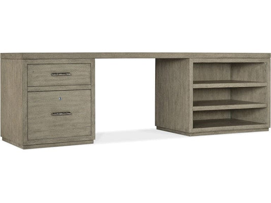 Hooker Furniture Home Office Linville Falls Desk - 96in Top-Small File and Open