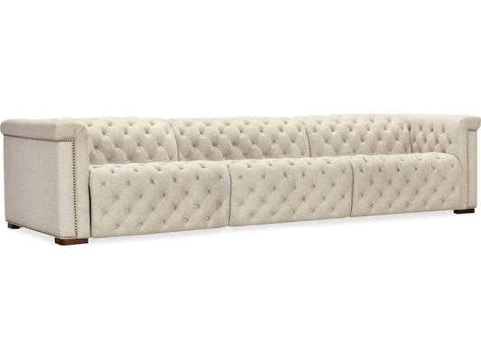 Hooker Furniture Living Room Savion Deux 3 Seat Sofa with Two Power Recliners and Three Power Headrests