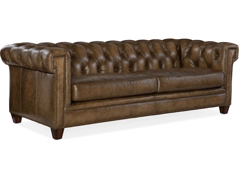Hooker Furniture Living Room Chester Tufted Stationary Sofa