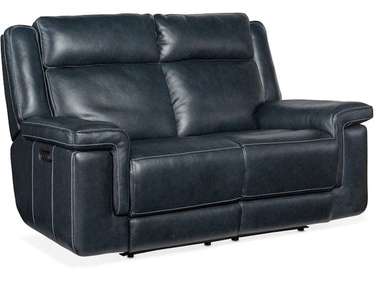 Hooker Furniture Living Room Montel Lay Flat Power Loveseat with Power Headrest & Lumbar