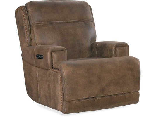 Hooker Furniture Living Room Wheeler Power Recliner with Power Headrest