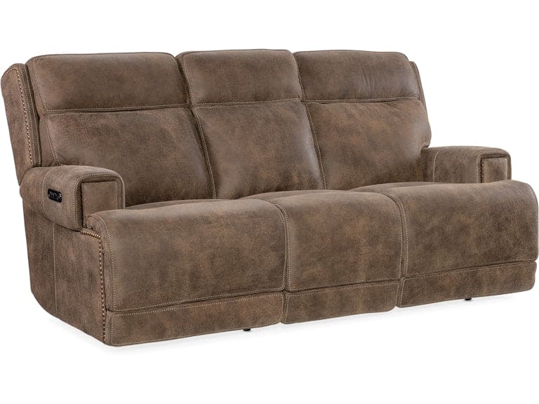 Hooker Furniture Living Room Wheeler Power Sofa with Power Headrest