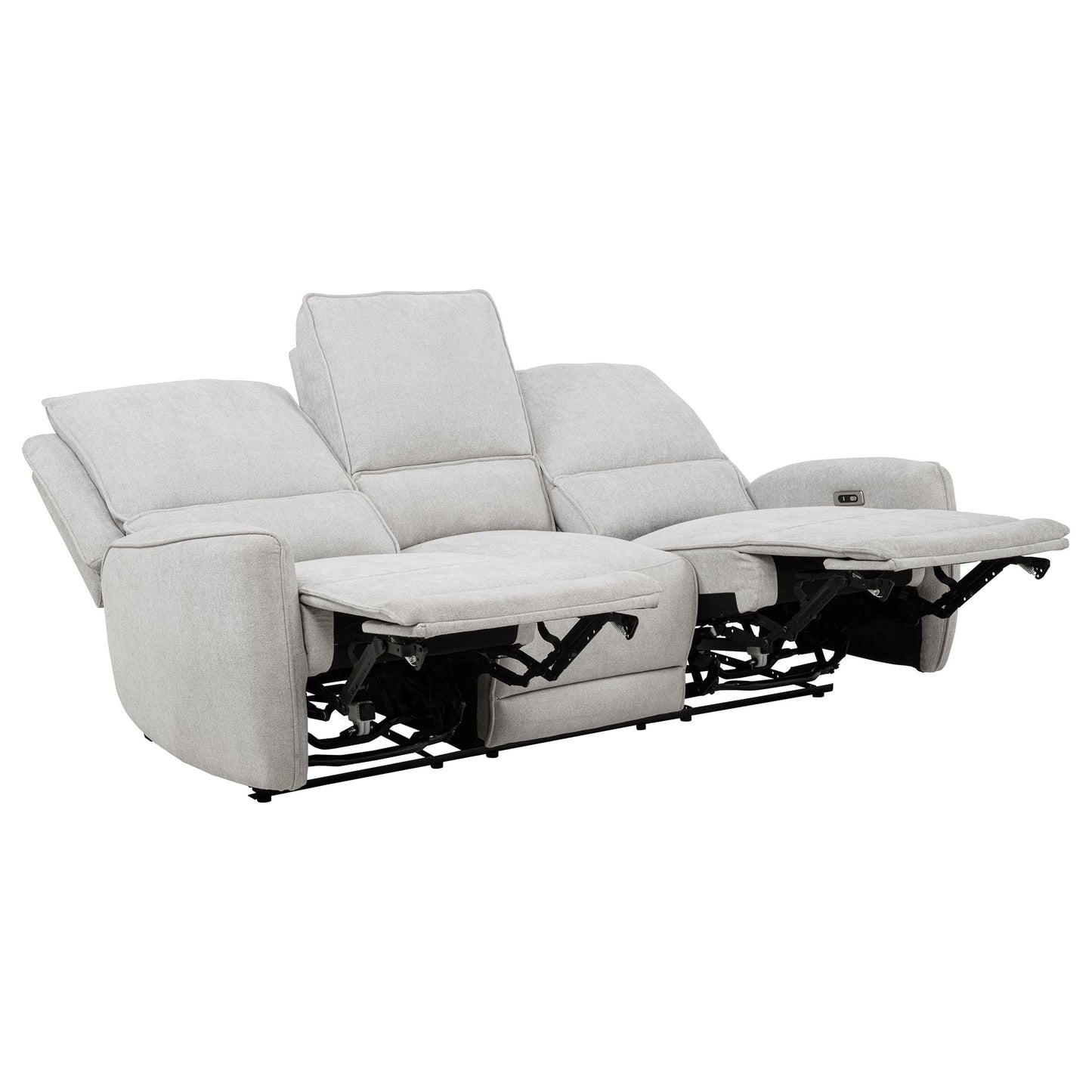 Sylmar 3-piece Chenille Power Reclining Sofa Set Dove Grey