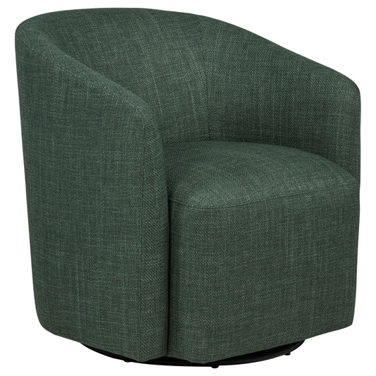 Mossbrook Fabric Upholstered Swivel Accent Chair Green