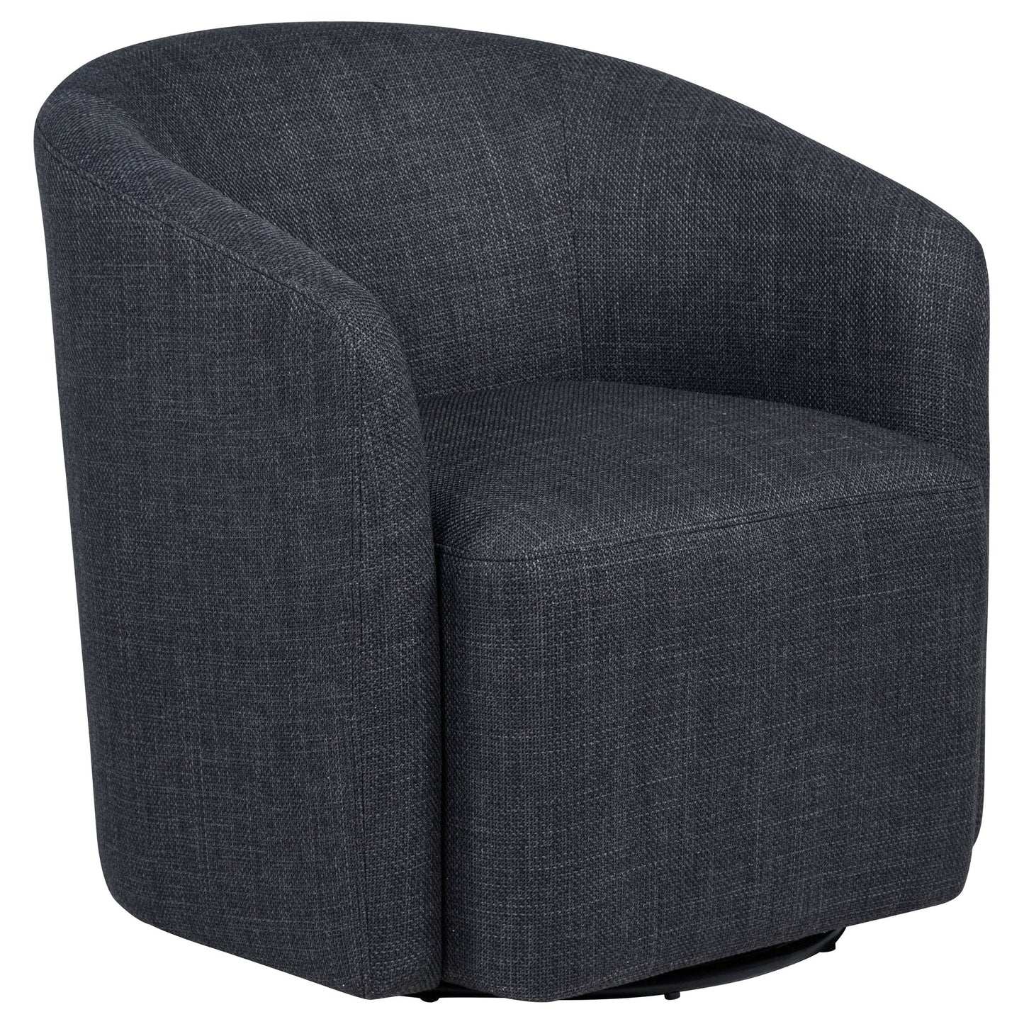 Mossbrook Fabric Upholstered Swivel Accent Chair Anthracite