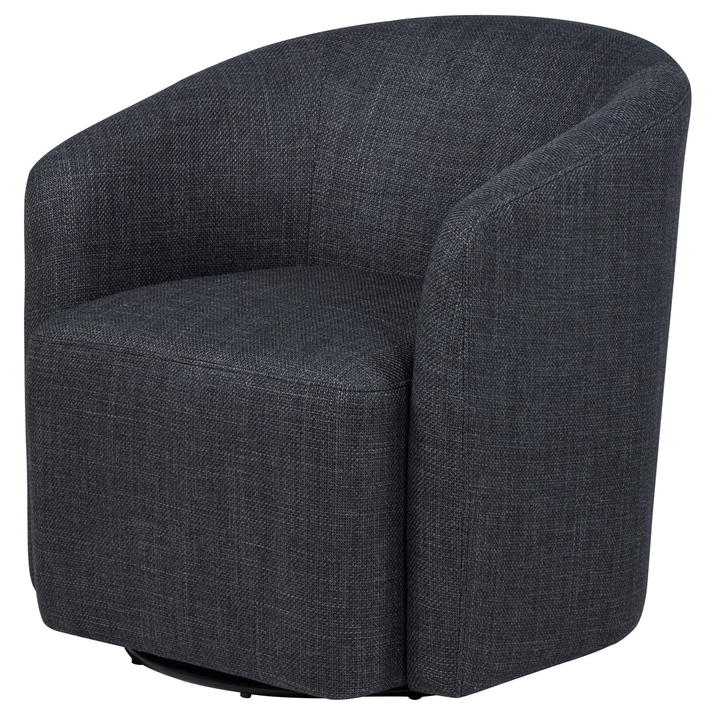 Mossbrook Fabric Upholstered Swivel Accent Chair Anthracite