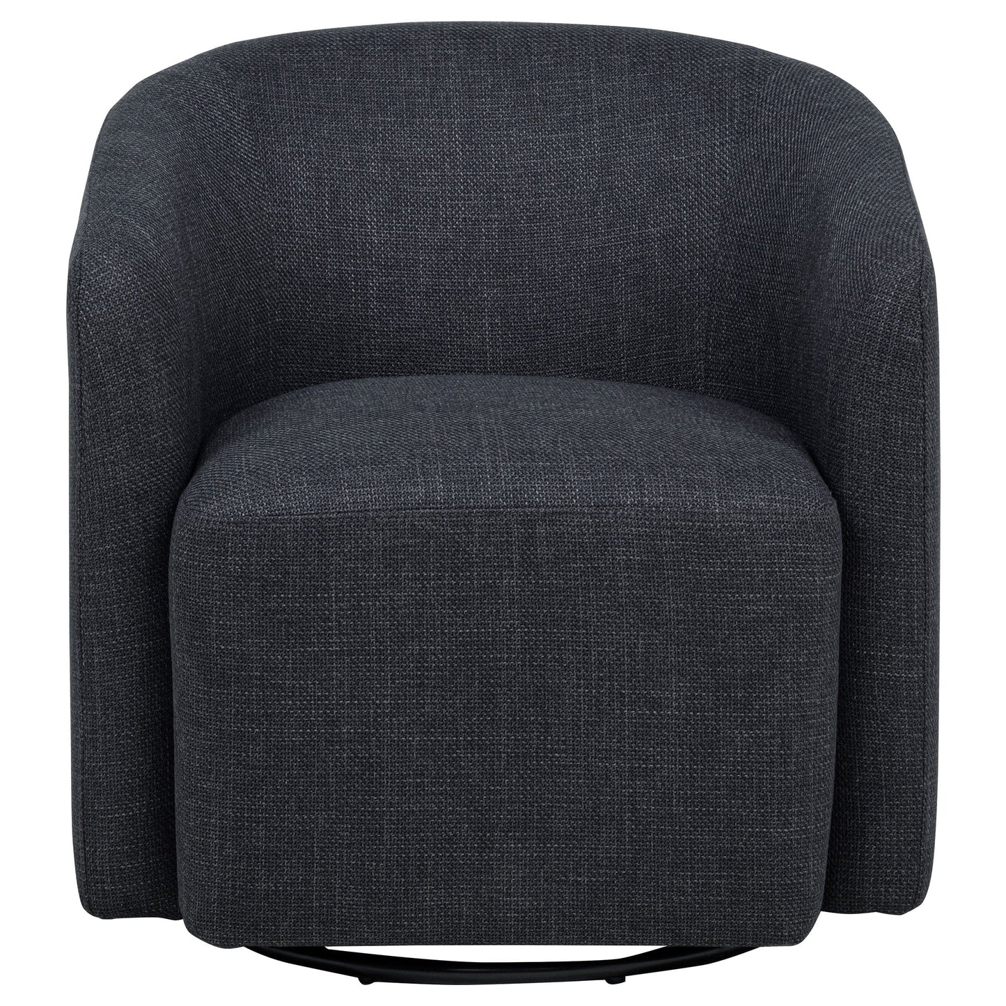 Mossbrook Fabric Upholstered Swivel Accent Chair Anthracite