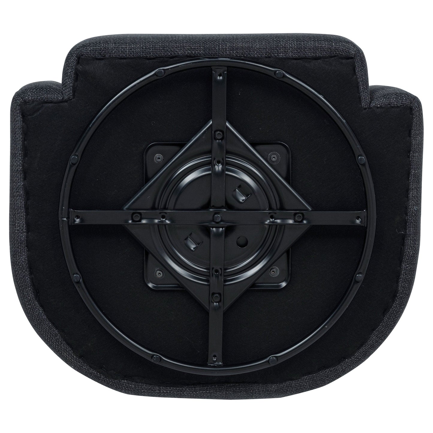 Mossbrook Fabric Upholstered Swivel Accent Chair Anthracite