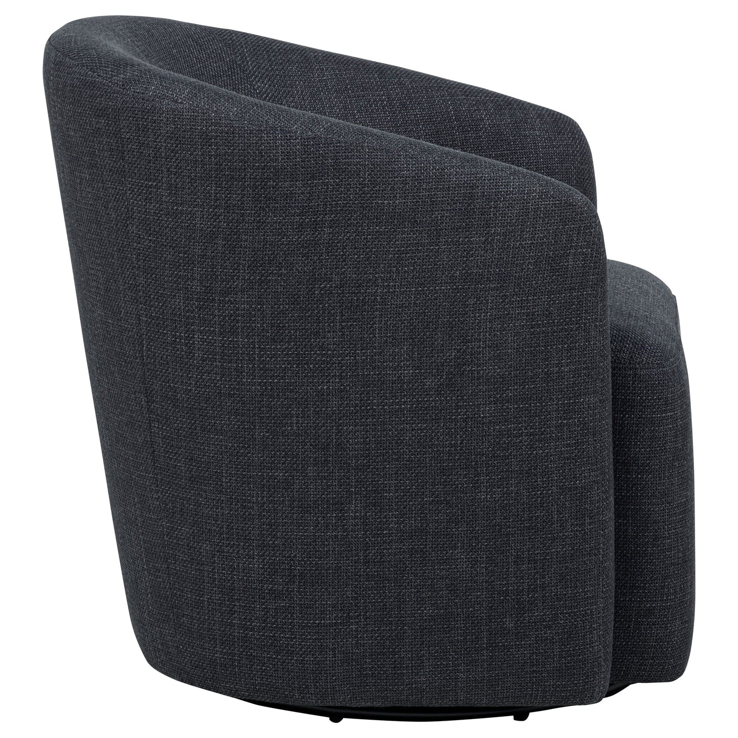 Mossbrook Fabric Upholstered Swivel Accent Chair Anthracite