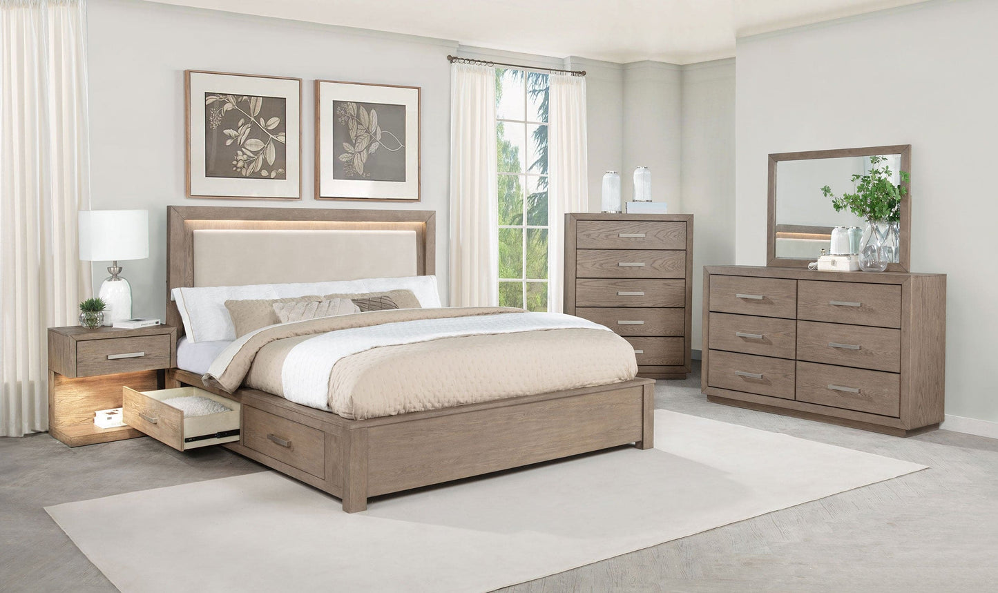 Kenora 5-drawer Bedroom Chest Barley Brown