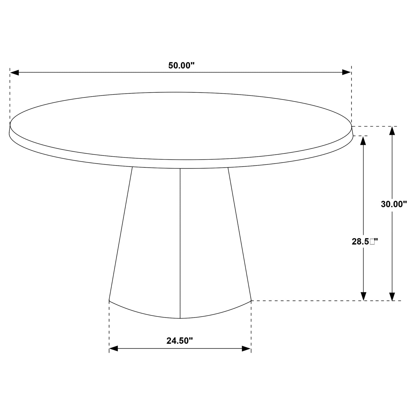 Franklin 59-inch Round Dining Table Grey and Dark Oak
