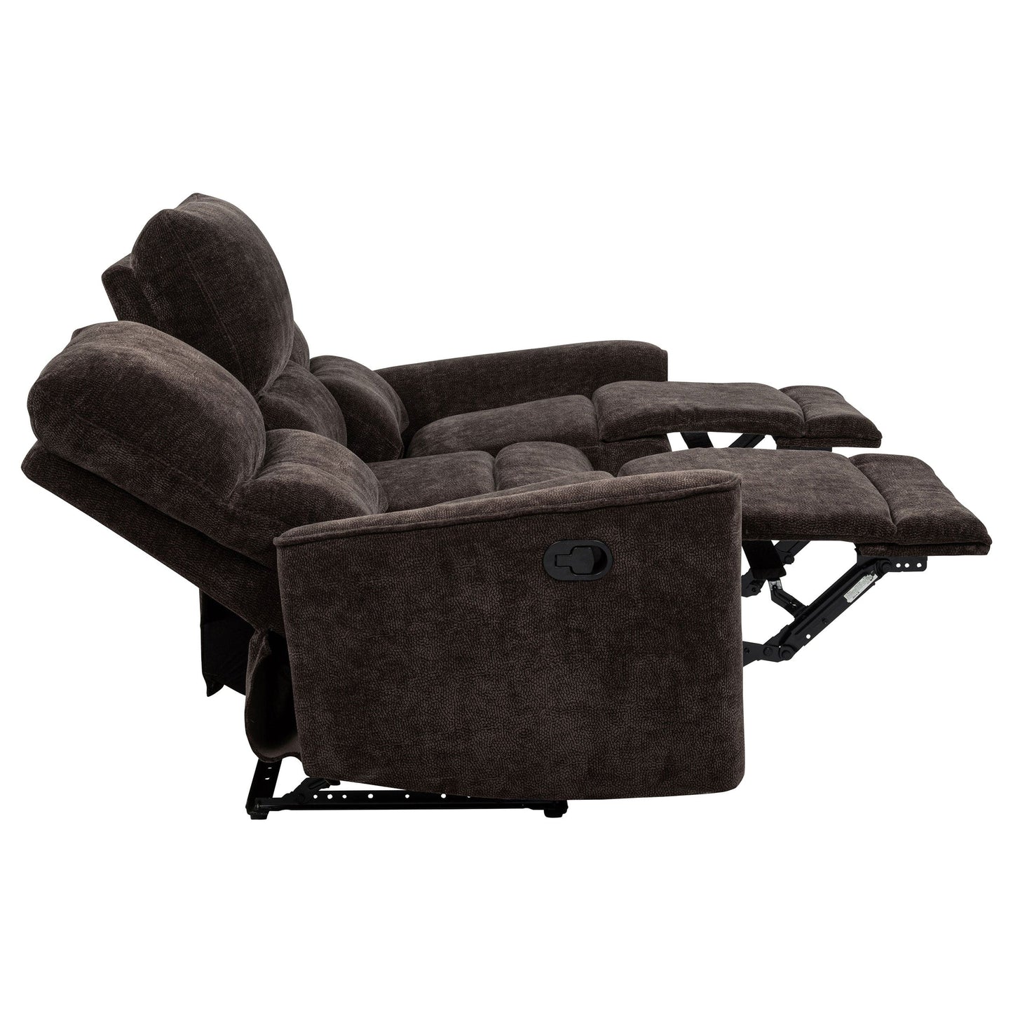 Navarro 3-piece Upholstered Reclining Sofa Set Dark Brown