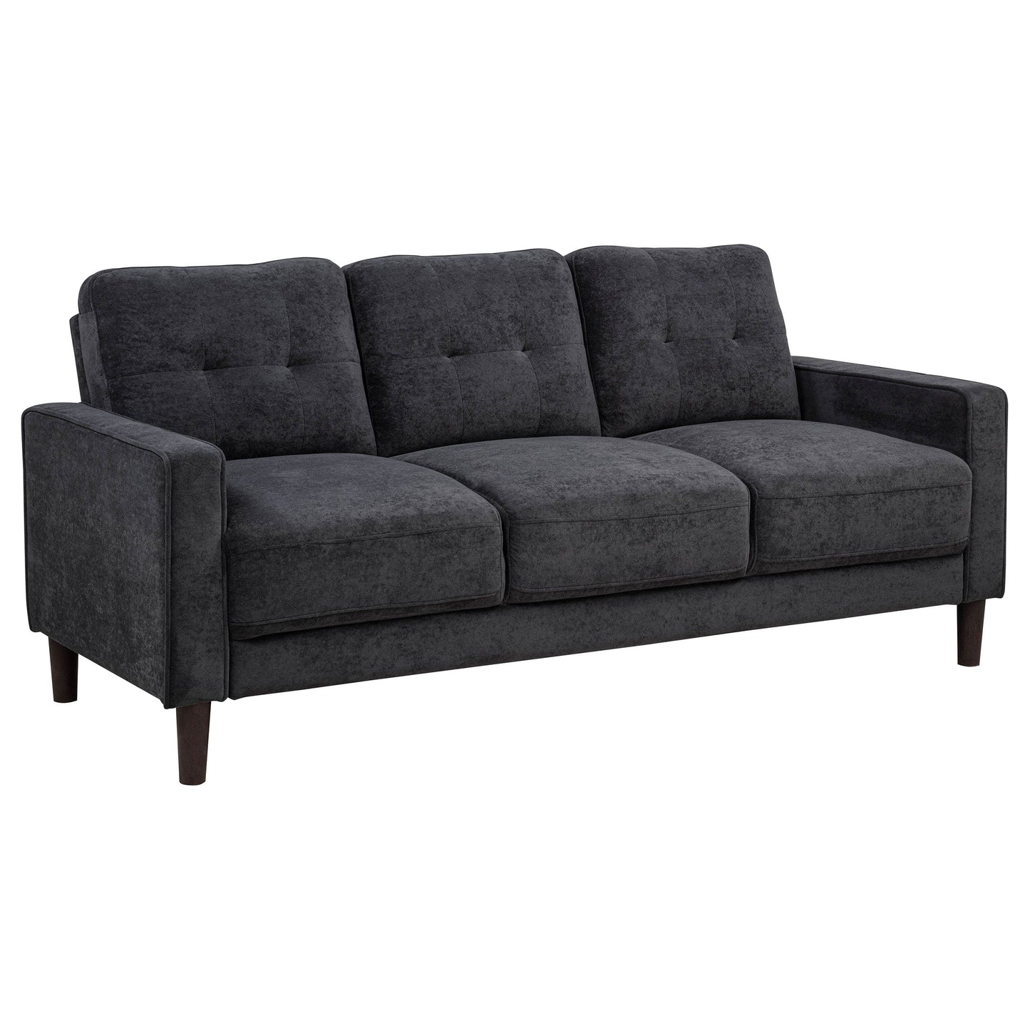 Bowen II 3-piece Upholstered Track Arm Sofa Set Steel Grey