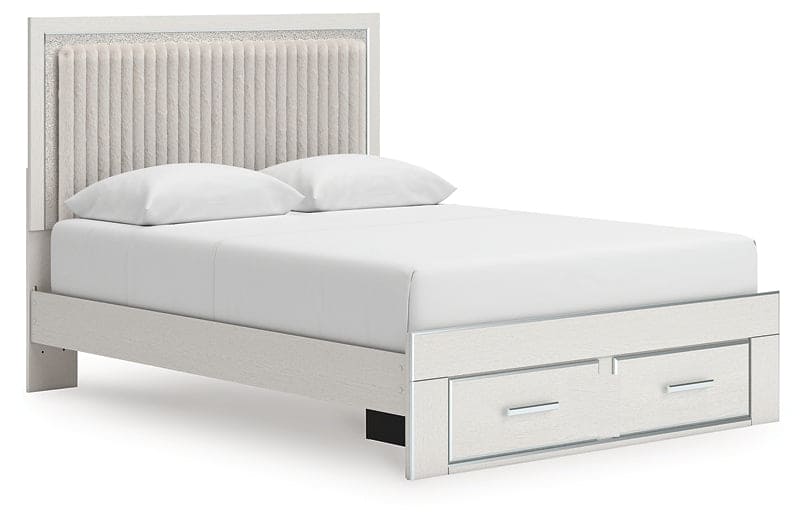 Zuraleus Queen Upholstered Panel Platform Storage Bed