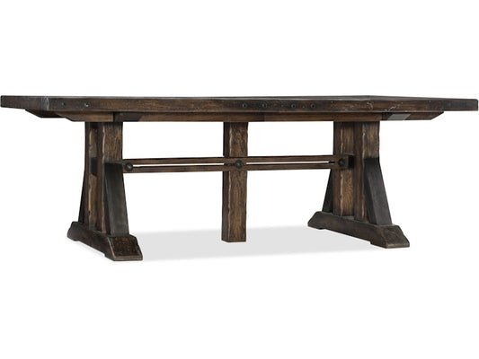Hooker Furniture Casual Dining Roslyn County Trestle Dining Table w/2 21in leaves