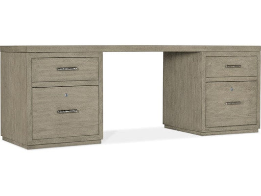 Hooker Furniture Home Office Linville Falls Desk - 84in Top-2 Small Files